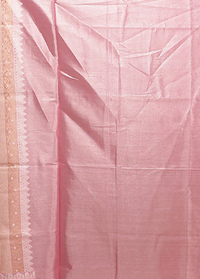 Pink Tissue Silk Saree With Blouse Piece