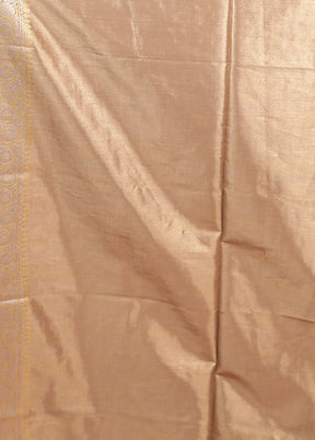 Brown Tissue Silk Saree With Blouse Piece