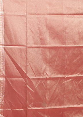 Pink Tissue Silk Saree With Blouse Piece