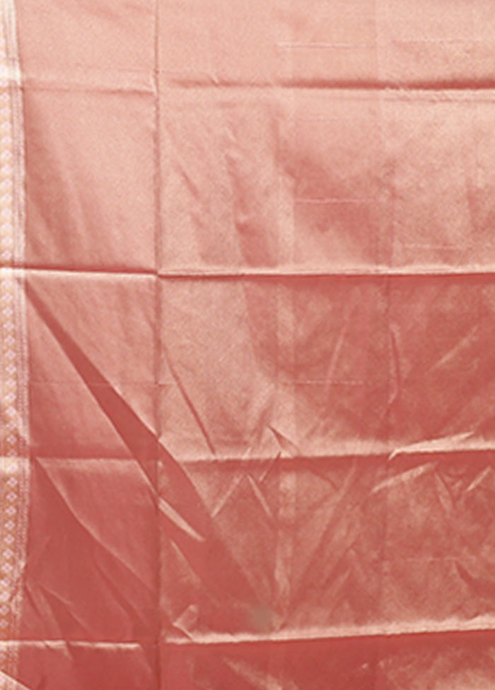 Pink Tissue Silk Saree With Blouse Piece