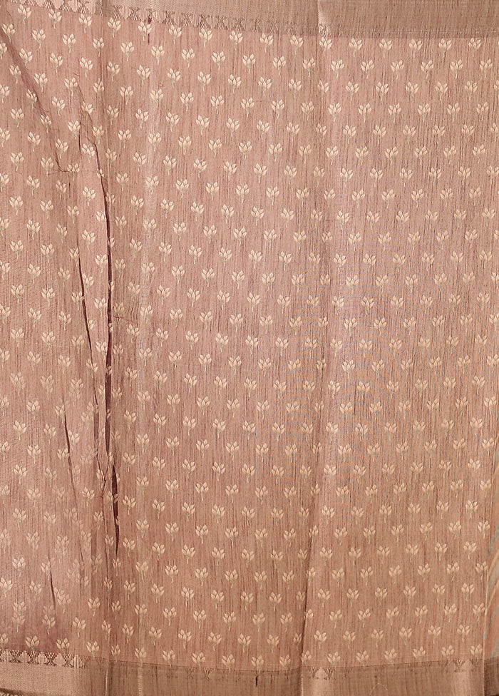 Purple Printed Silk Saree Without Blouse Piece