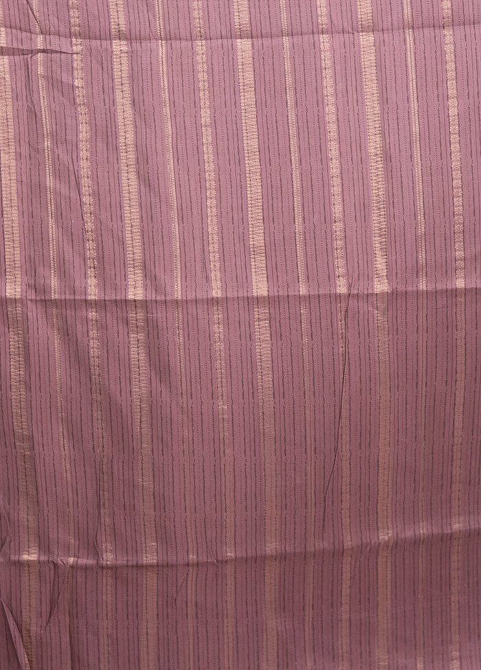 Purple Dupion Silk Saree With Blouse Piece