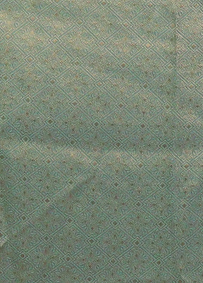Green Dupion Silk Saree With Blouse Piece