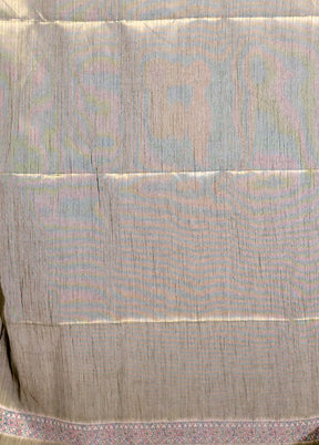 Green Tussar Silk Saree With Blouse Piece