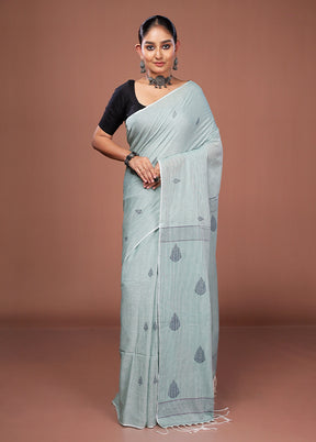 Green Matka Silk Saree With Blouse Piece
