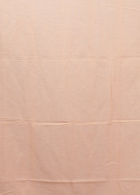 Peach Matka Silk Saree With Blouse Piece