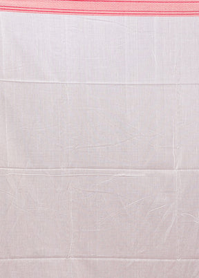 White Matka Silk Saree With Blouse Piece