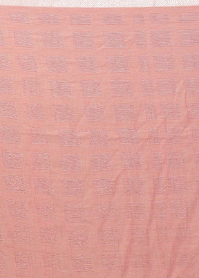 Pink Matka Silk Saree With Blouse Piece