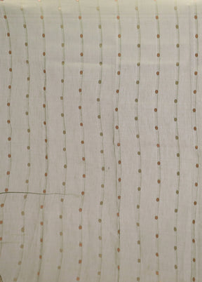 Green Cotton Saree With Blouse Piece