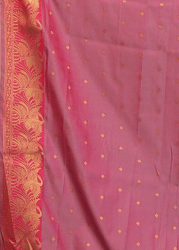 Blue Dupion Silk Saree With Blouse Piece