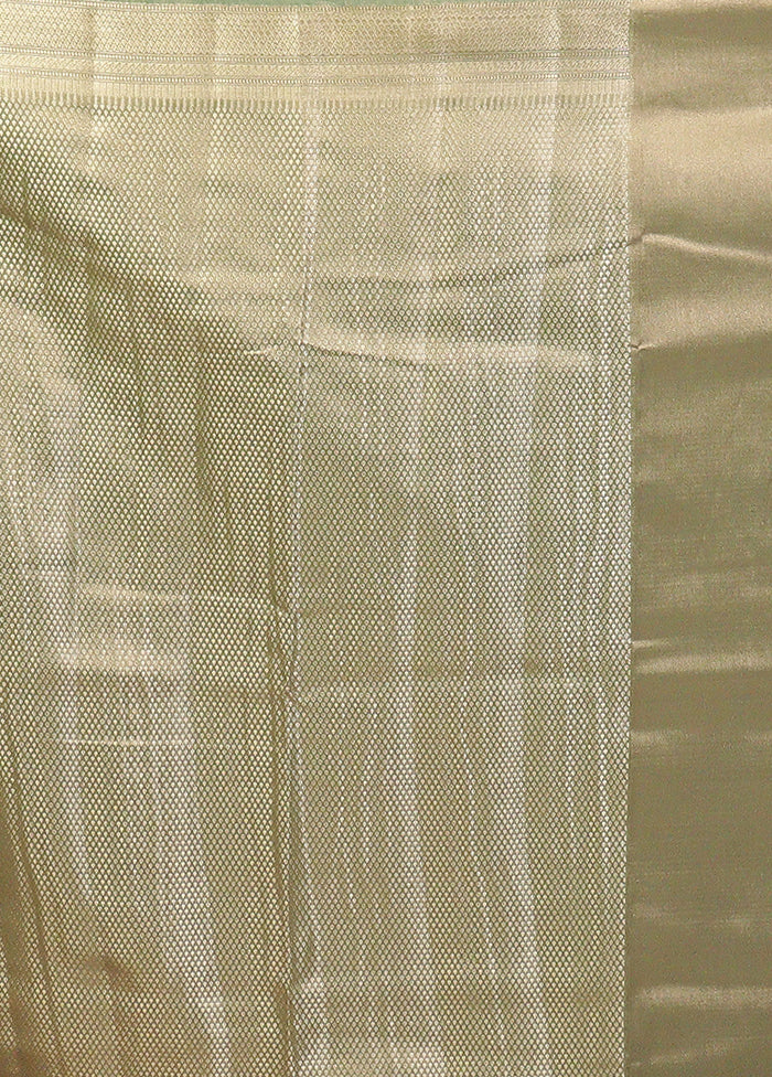 Green Tissue Silk Saree With Blouse Piece