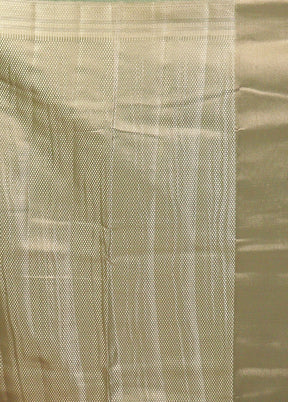 Green Tissue Silk Saree With Blouse Piece