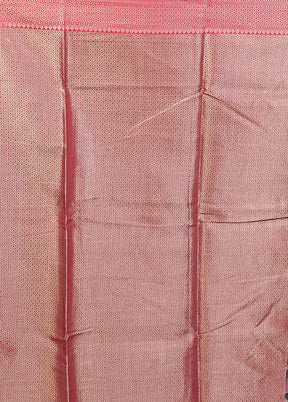 Blue Kora Silk Saree With Blouse Piece