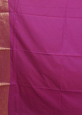 Purple Dupion Silk Saree With Blouse Piece