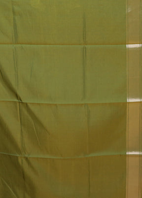 Yellow Dupion Silk Saree With Blouse Piece