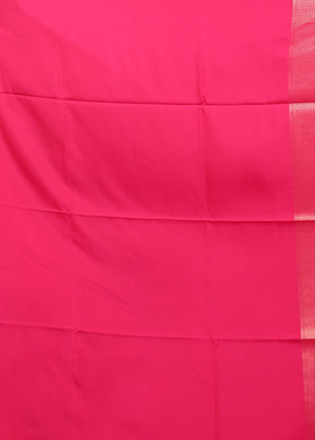 Pink Dupion Silk Saree With Blouse Piece