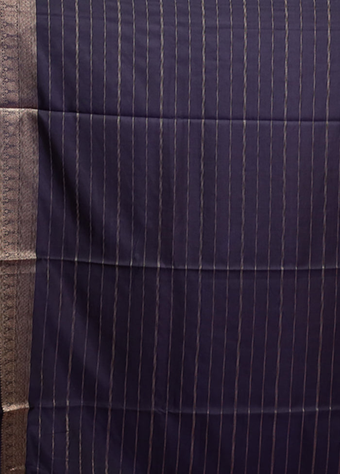 Grey Dupion Silk Saree With Blouse Piece