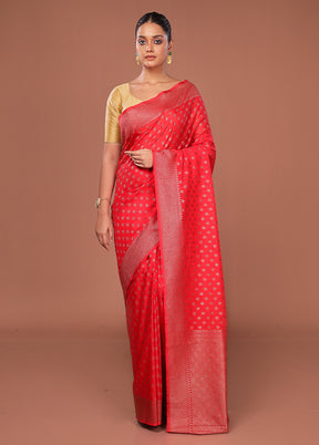 Pink Georgette Saree With Blouse Piece