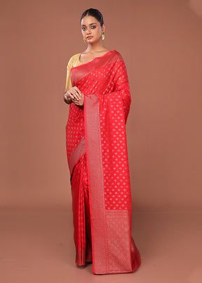 Pink Georgette Saree With Blouse Piece