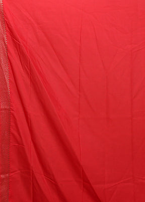 Pink Georgette Saree With Blouse Piece