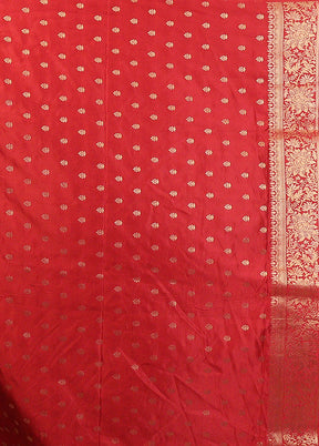 Pink Dupion Silk Saree With Blouse Piece