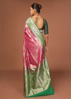 Purple Tissue Silk Saree With Blouse Piece