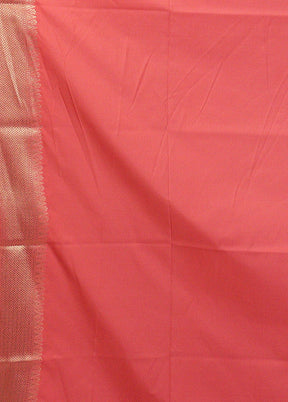 Rust Tissue Silk Saree With Blouse Piece