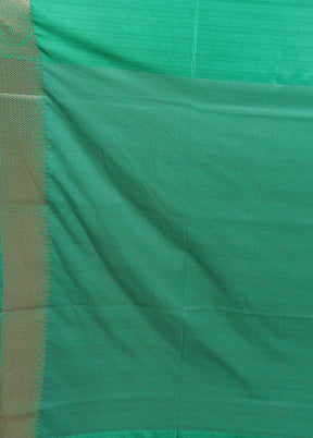 Green Tissue Silk Saree With Blouse Piece