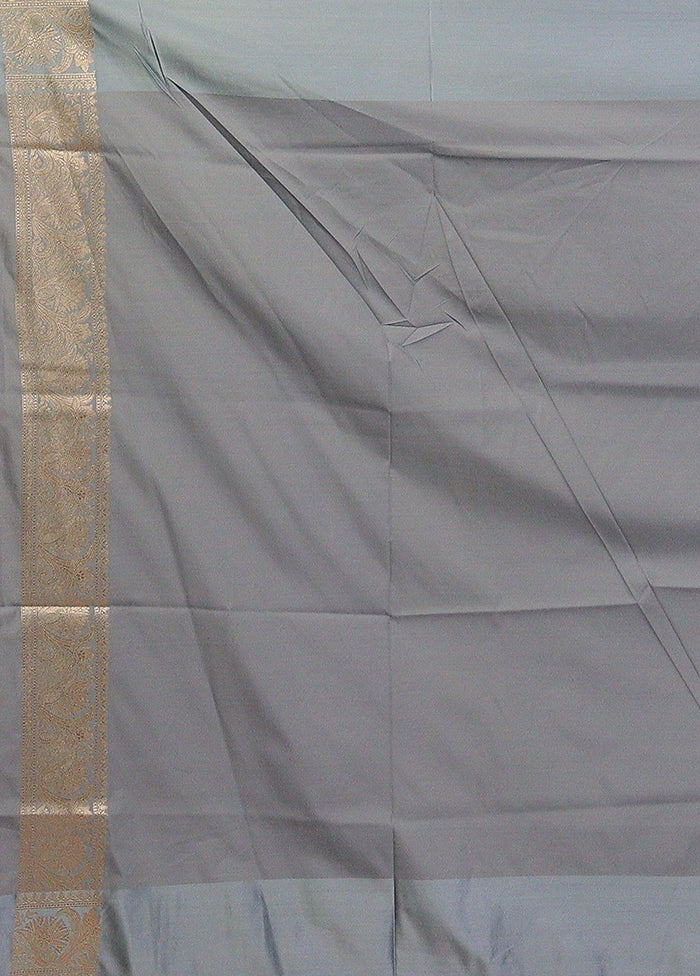 Blue Tissue Silk Saree With Blouse Piece