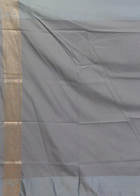 Blue Tissue Silk Saree With Blouse Piece