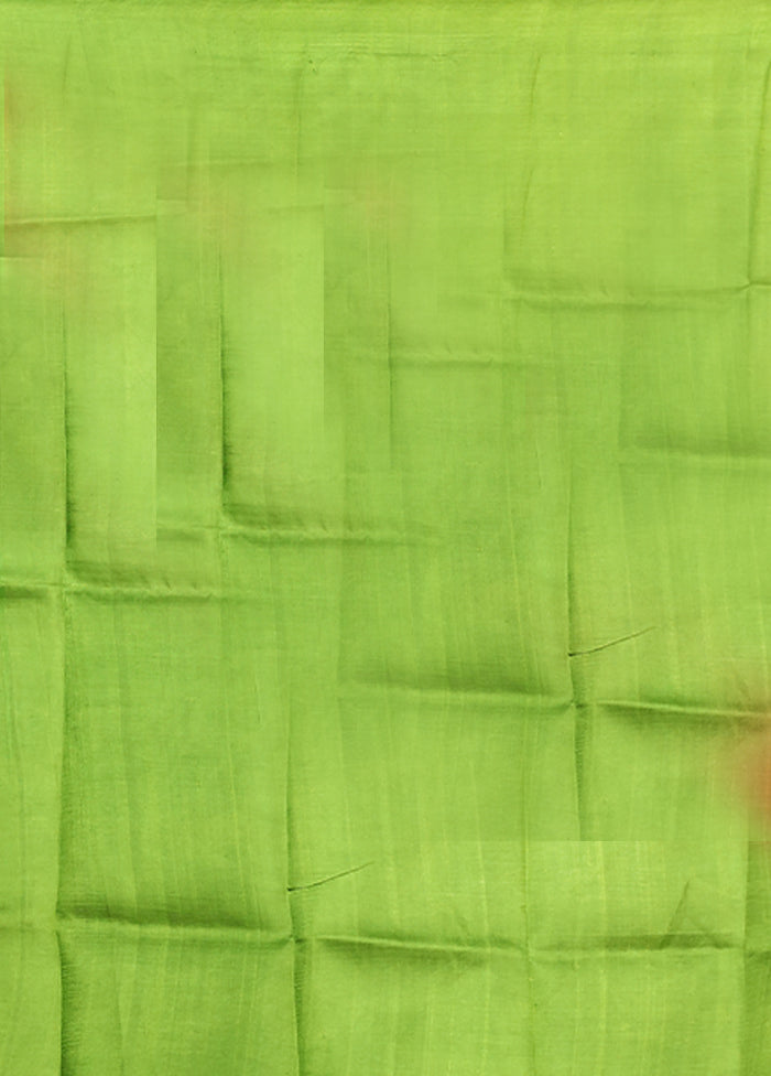 White Printed Pure Silk Saree Without Blouse Piece