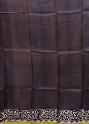 Cream Printed Pure Silk Saree Without Blouse Piece
