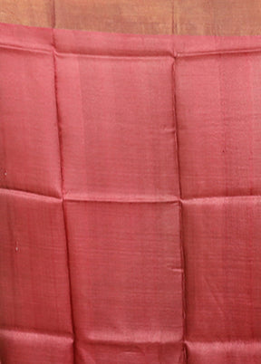Green Tussar Silk Saree With Blouse Piece