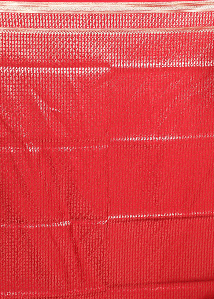 Blue Banarasi Silk Saree With Blouse Piece