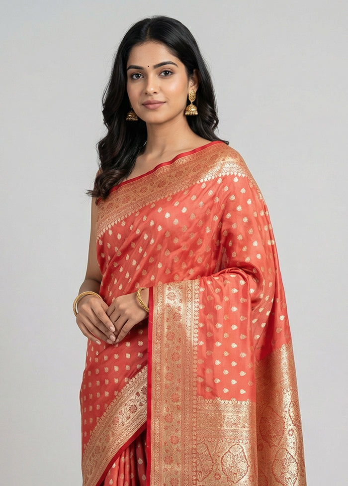 Pink Tanchoi Silk Saree With Blouse Piece