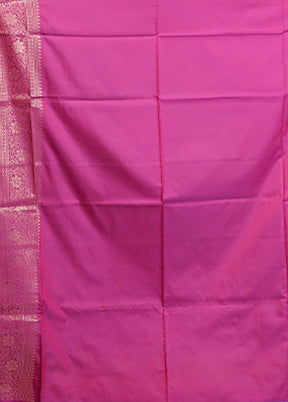 Blue Dupion Silk Saree With Blouse Piece