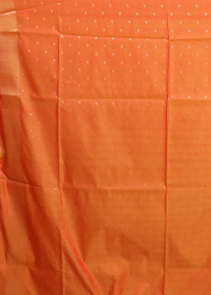 Yellow Dupion Silk Saree With Blouse Piece