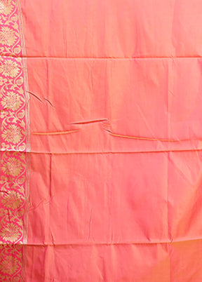 Yellow Dupion Silk Saree With Blouse Piece