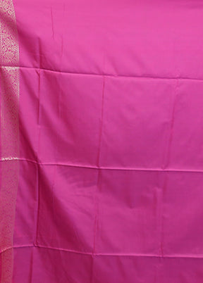 Blue Dupion Silk Saree With Blouse Piece