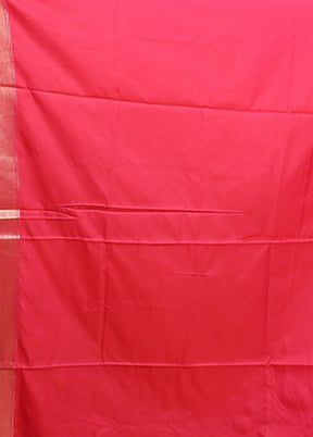 Yellow Dupion Silk Saree With Blouse Piece