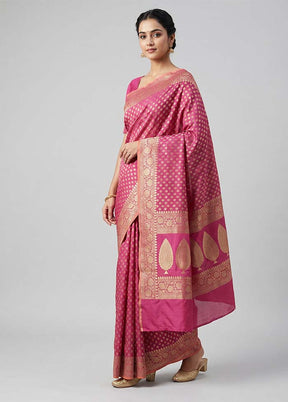 Purple Kora Silk Saree With Blouse Piece