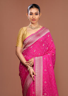 Purple Dupion Silk Saree With Blouse Piece