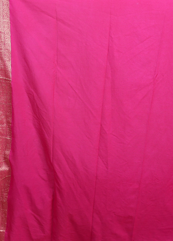 Purple Dupion Silk Saree With Blouse Piece