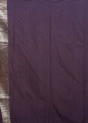 Blue Dupion Silk Saree With Blouse Piece