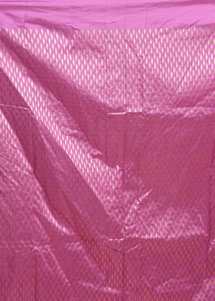 Purple Dupion Silk Saree With Blouse Piece