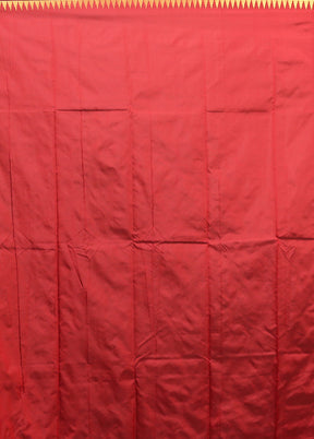 Maroon Kanjivaram Silk Saree With Blouse Piece