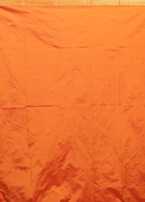Orange Kanjivaram Silk Saree With Blouse Piece