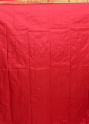 Pink Kanjivaram Silk Saree With Blouse Piece