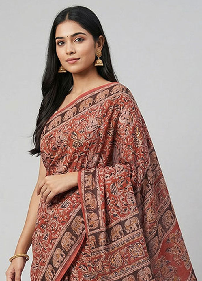 Pink Chanderi Cotton Saree With Blouse Piece