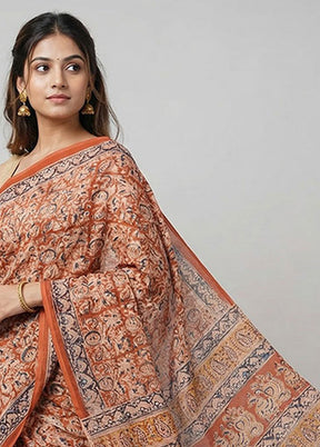 Maroon Chanderi Cotton Saree With Blouse Piece